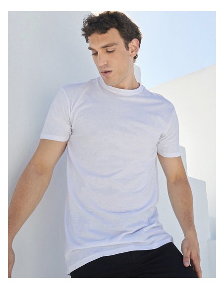 SFC-SF258-Mens Longline T-Shirt With Dipped Hem 2
